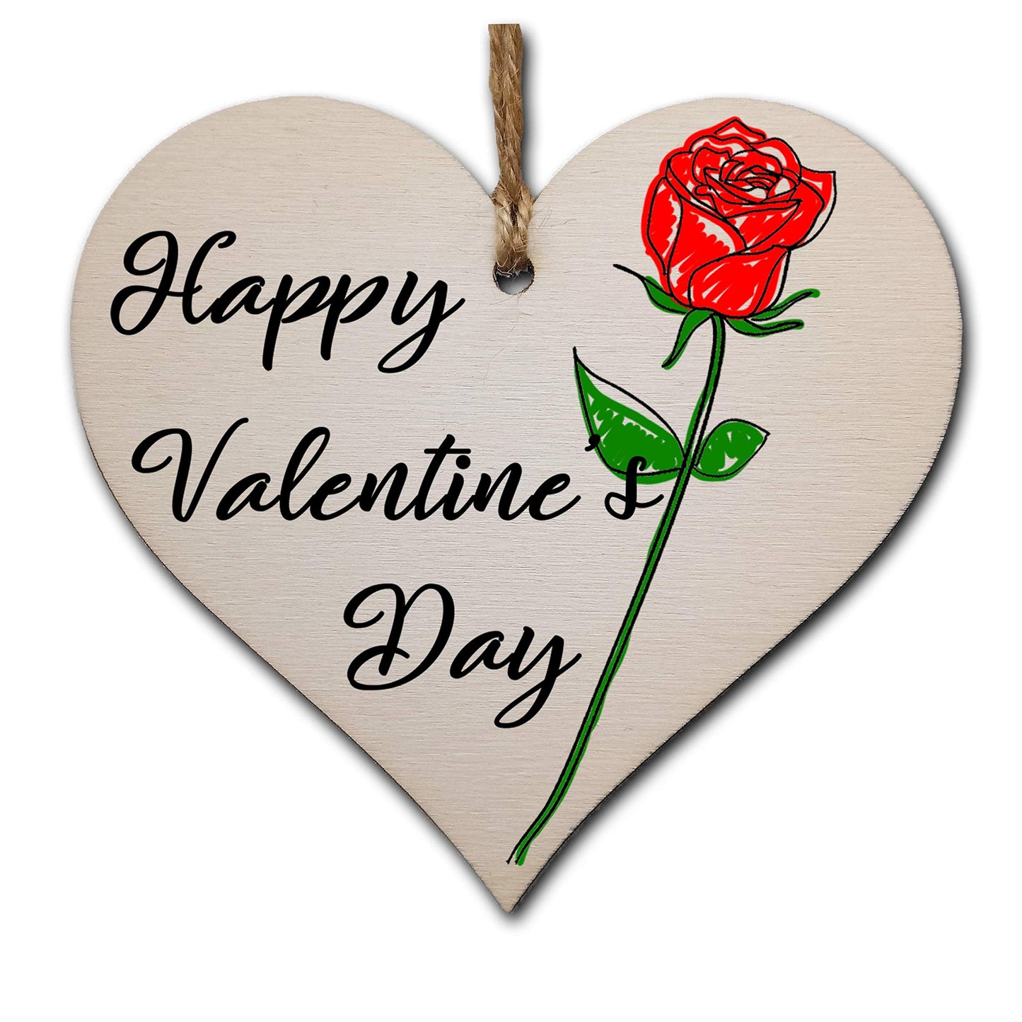 The Plum Penguin Handmade Wooden Hanging Heart Plaque Valentine's Gift for someone special boyfriend girlfriend husband wife romantic keepsake