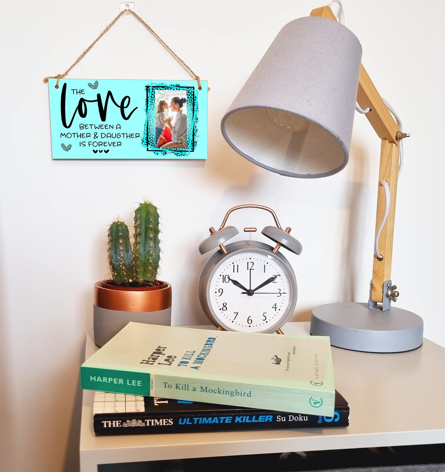 Personalised Wooden Plaque with Photo Love Between Mother and Daughter For Mum Mother's Day Sentimental Door Sign Hanging Home Decor