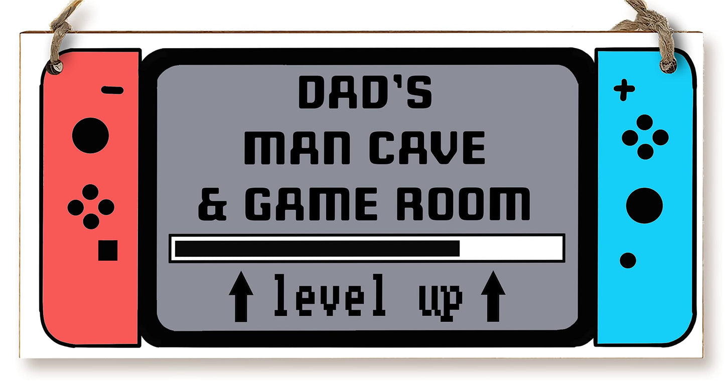 The Plum Penguin Handmade Wooden Hanging Wall Plaque Dad's Man Cave & Game Room Funny Gaming Novelty Sign