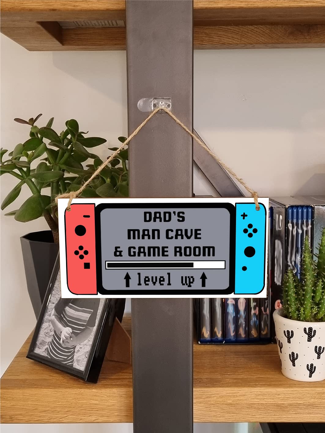 The Plum Penguin Handmade Wooden Hanging Wall Plaque Dad's Man Cave & Game Room Funny Gaming Novelty Sign