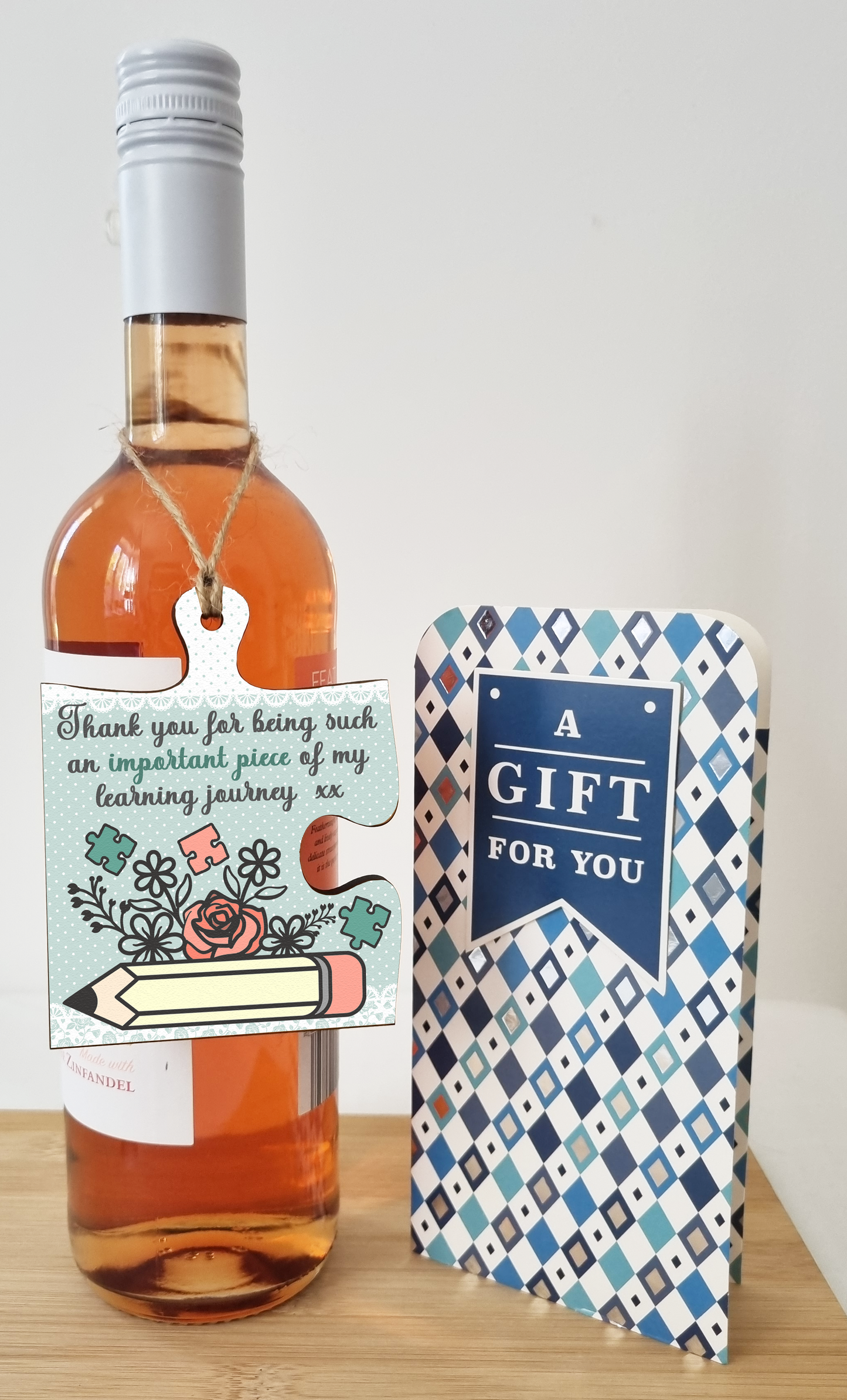 Thank You Important Piece Learning Journey Best Teacher Jigsaw Puzzle Shaped Decorative Hanging Plaque Sign End of Term Gift