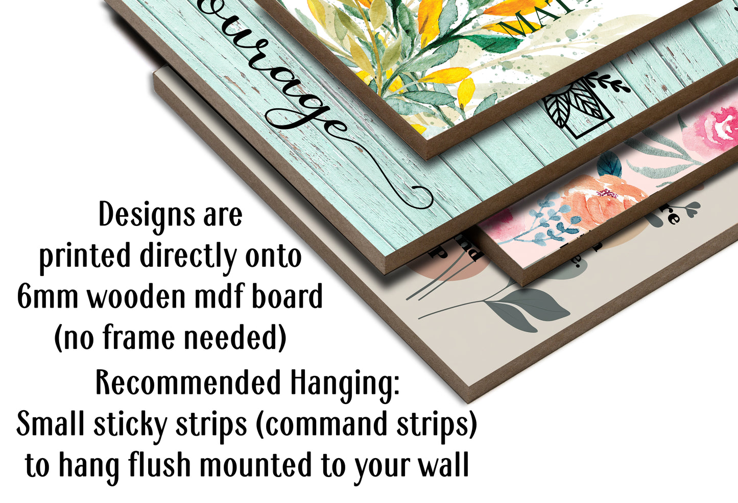 Motivational Wall Art Sign Plaque Inspire Every Day Vibrant Print A4 Wooden Home Decor Uplifting Decoration