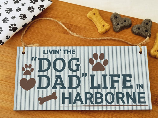 Dog Lover's Hanging Wooden Sign – Handmade Rustic Decor for Harborne Homes