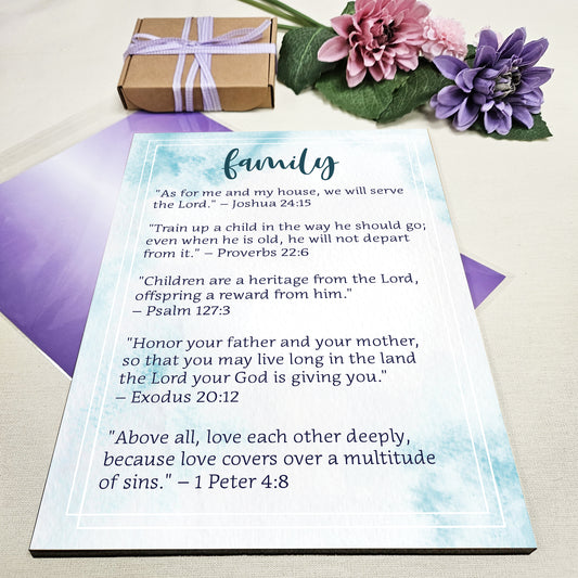 Christian Bible Verse A4 Wooden Plaque Print Sign Wall Art for Home Decor Gifts for Women Inspirational Comforting Family