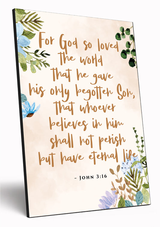 Christian Bible Verse A4 Wooden Plaque Print Sign Wall Art for Home Decor Gifts for Women Inspirational Comforting Family