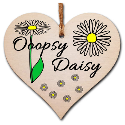 Handmade Wooden Hanging Heart Plaque Gift to Say Sorry Card Alternative
