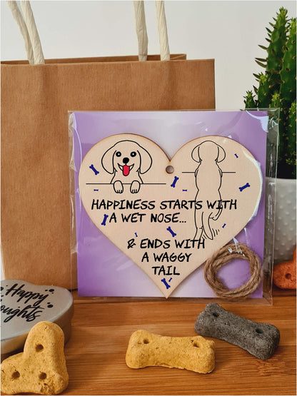 Handmade Wooden Hanging Heart Plaque Gift Perfect for Dog Lovers Pet Keepsake Novelty Decoration