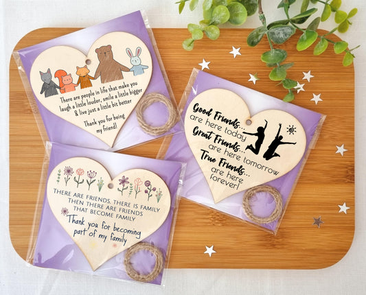 The Plum Penguin Bond of Hearts Unique Friendship-Themed Plaque Trio