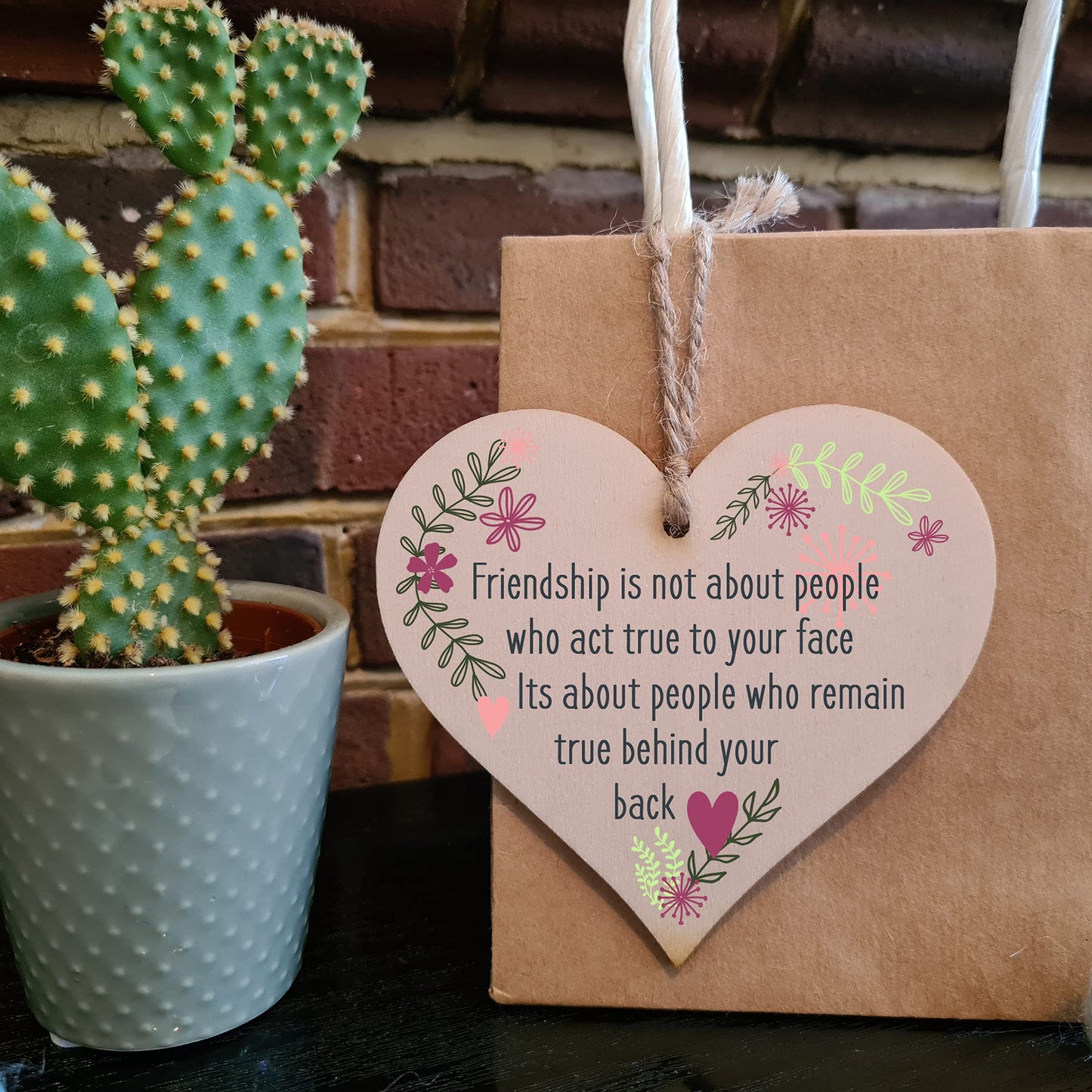 The Plum Penguin Endearing Ties Elegantly Crafted Heart Friendship Plaques