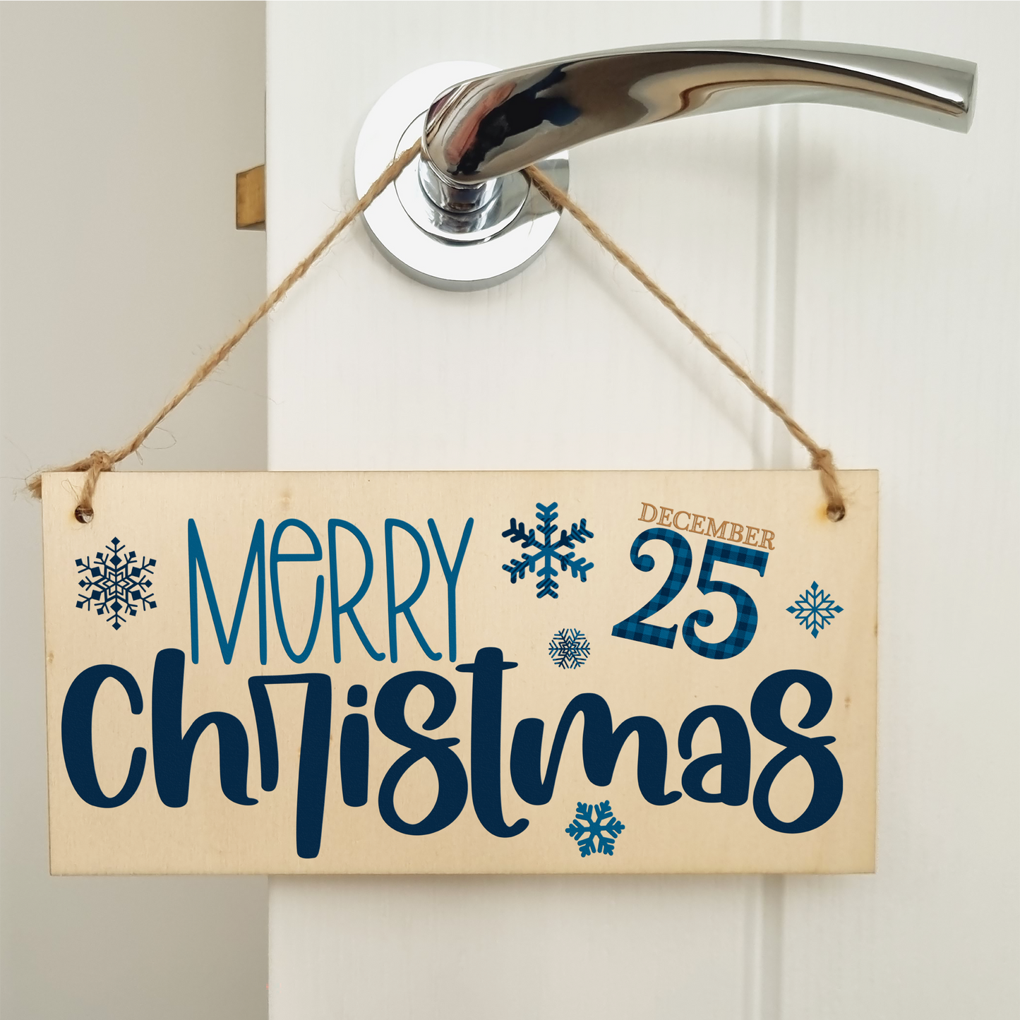 Merry Christmas Decorative Xmas Sign Modern Saying Handmade Wooden Hanging Wall Plaque Gift Decoration Home