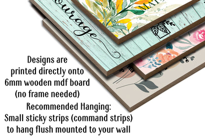 Motivational Wall Art Sign Plaque Inspire Every Day Vibrant Print A4 Wooden Home Decor Uplifting Decoration