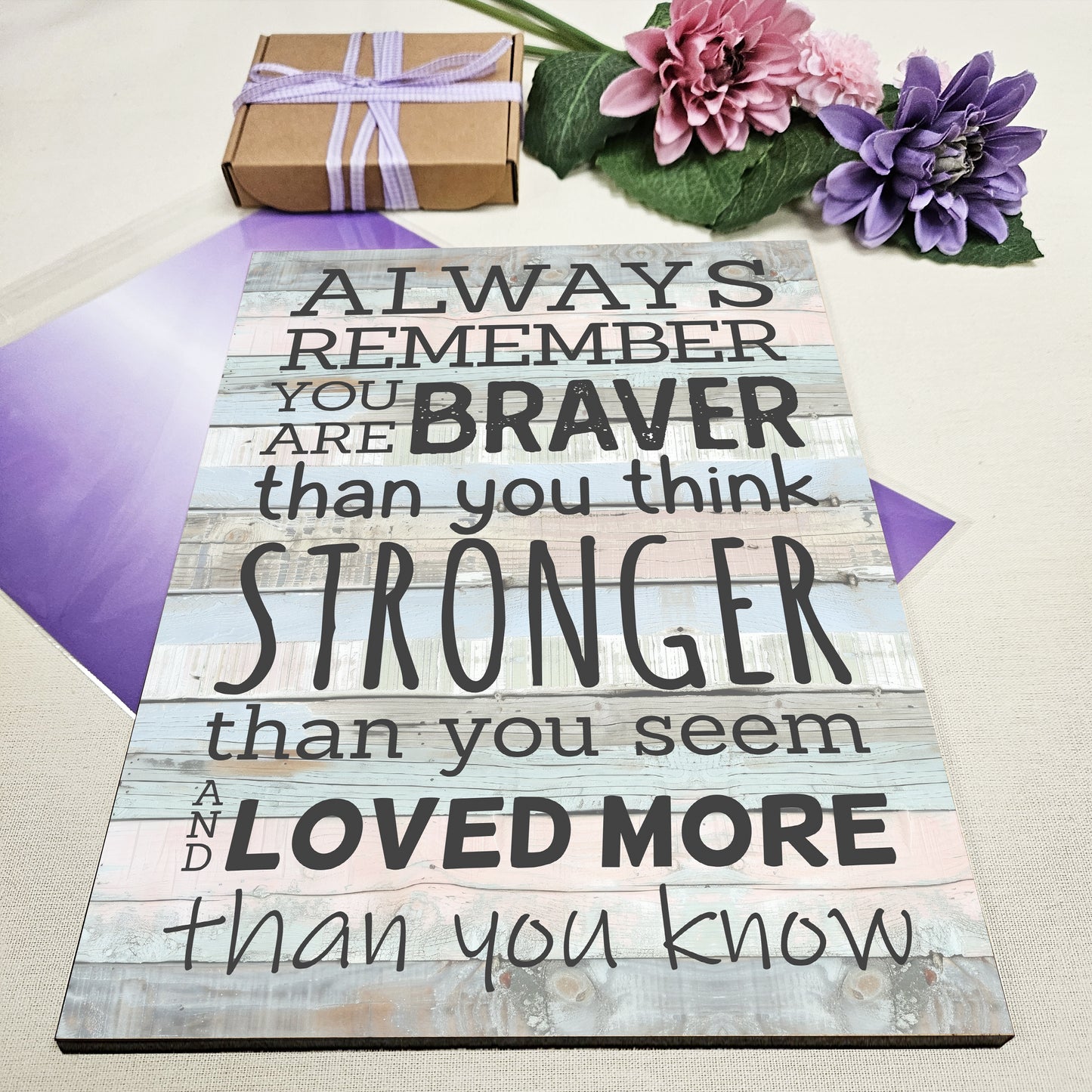 Motivational Wall Art Sign Plaque Inspire Every Day Vibrant Print A4 Wooden Home Decor Uplifting Decoration